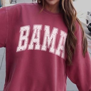 BAMA Authentic Comfort Colors® Sweatshirt Faded Vintage Distressed Unisex Size L